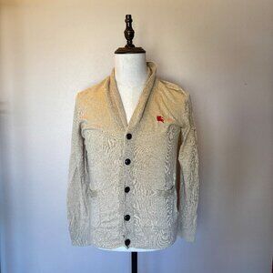 Burberry Black Label Men’s Beige Knit Cardigan - Size M